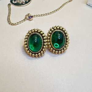 AUTH YSL Earrings • Gripoix Bijoux Clip Ons by Yves Saint Laurent GP Authentic